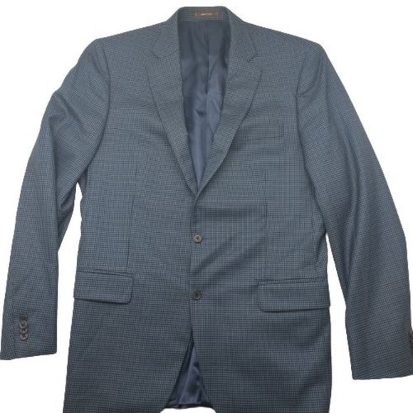 Peter Millar Other - Peter MIllar Blue Checkered Wool Sport Coat Blazer 42